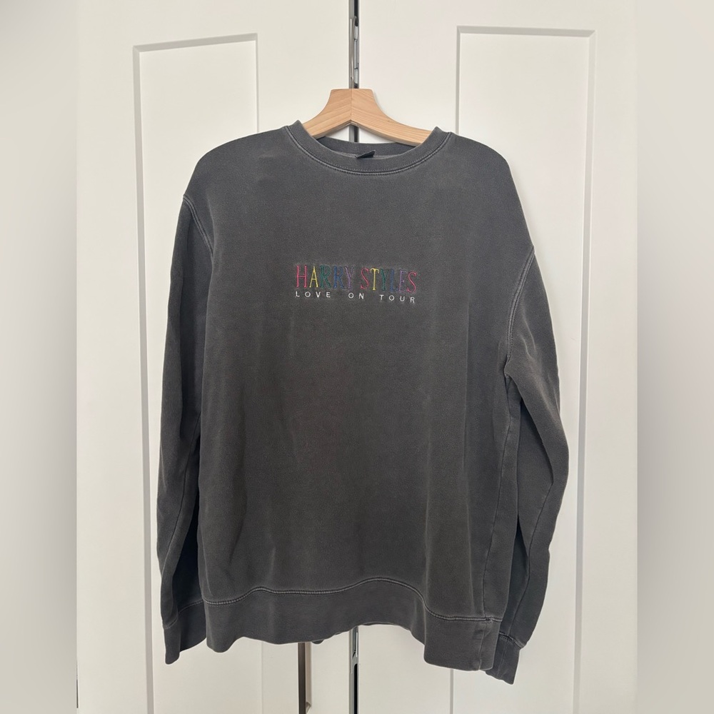 Harry Styles Love On Tour Rainbow Embroidered Crewneck